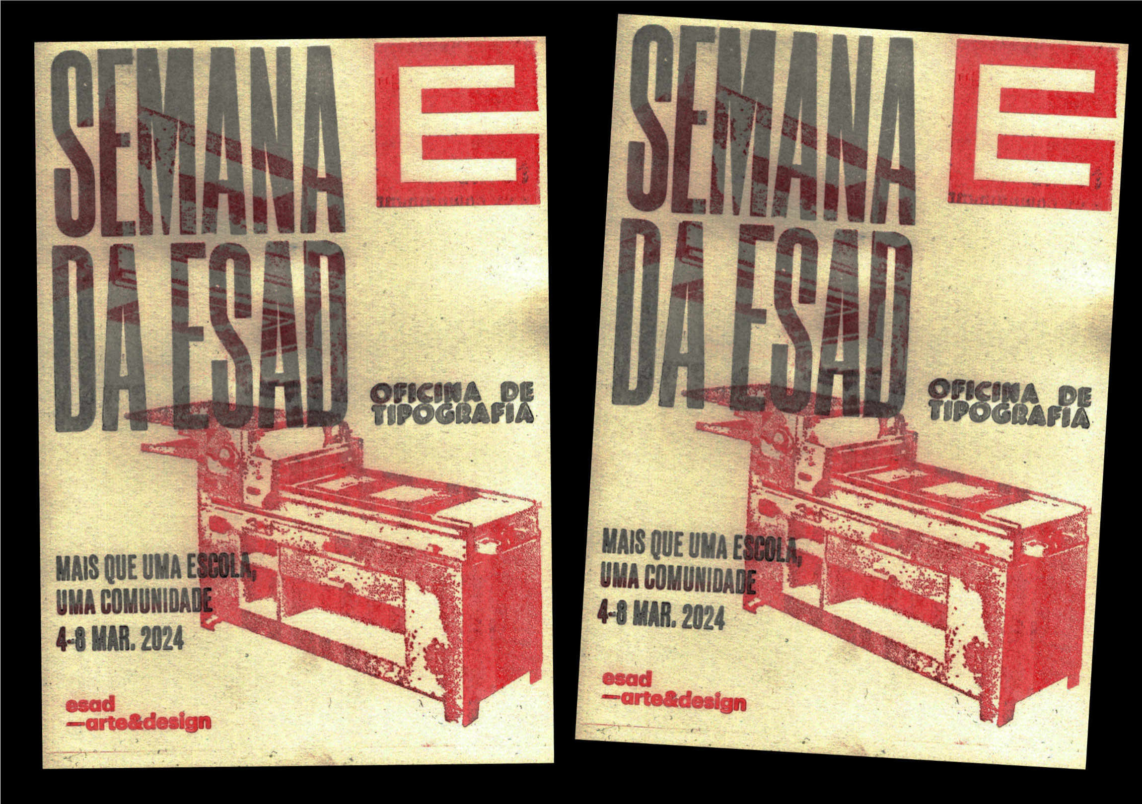 Pamphlet ESAD WEEK, Letterpress workshop demonstration, 1